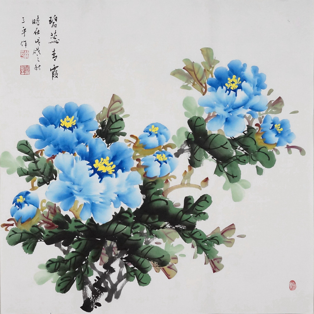 中国牡丹花画