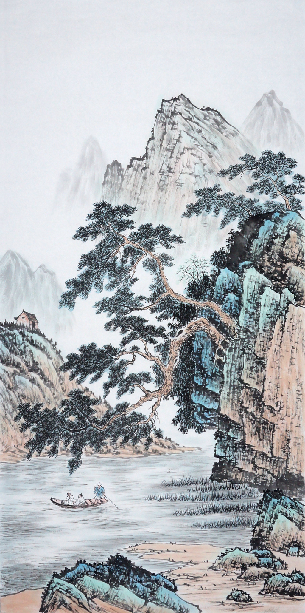 山水画精品,国画山水手绘作品收藏,办公室,客厅,会议室山水 - 木微画院