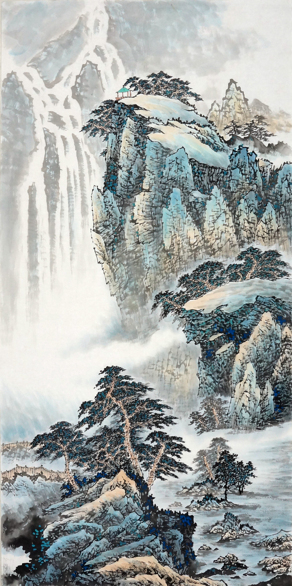 中国美術031017 『中国字画・大四尺中堂画・宋文治・山水画』置物・古賞物・中国古玩・ - maruishilabo.co.jp